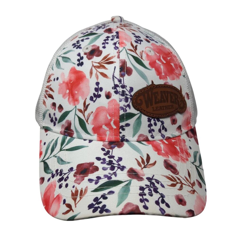 Weaver Leather Trucker Hat Multicolor One Size Adjustable Mesh Back Floral
